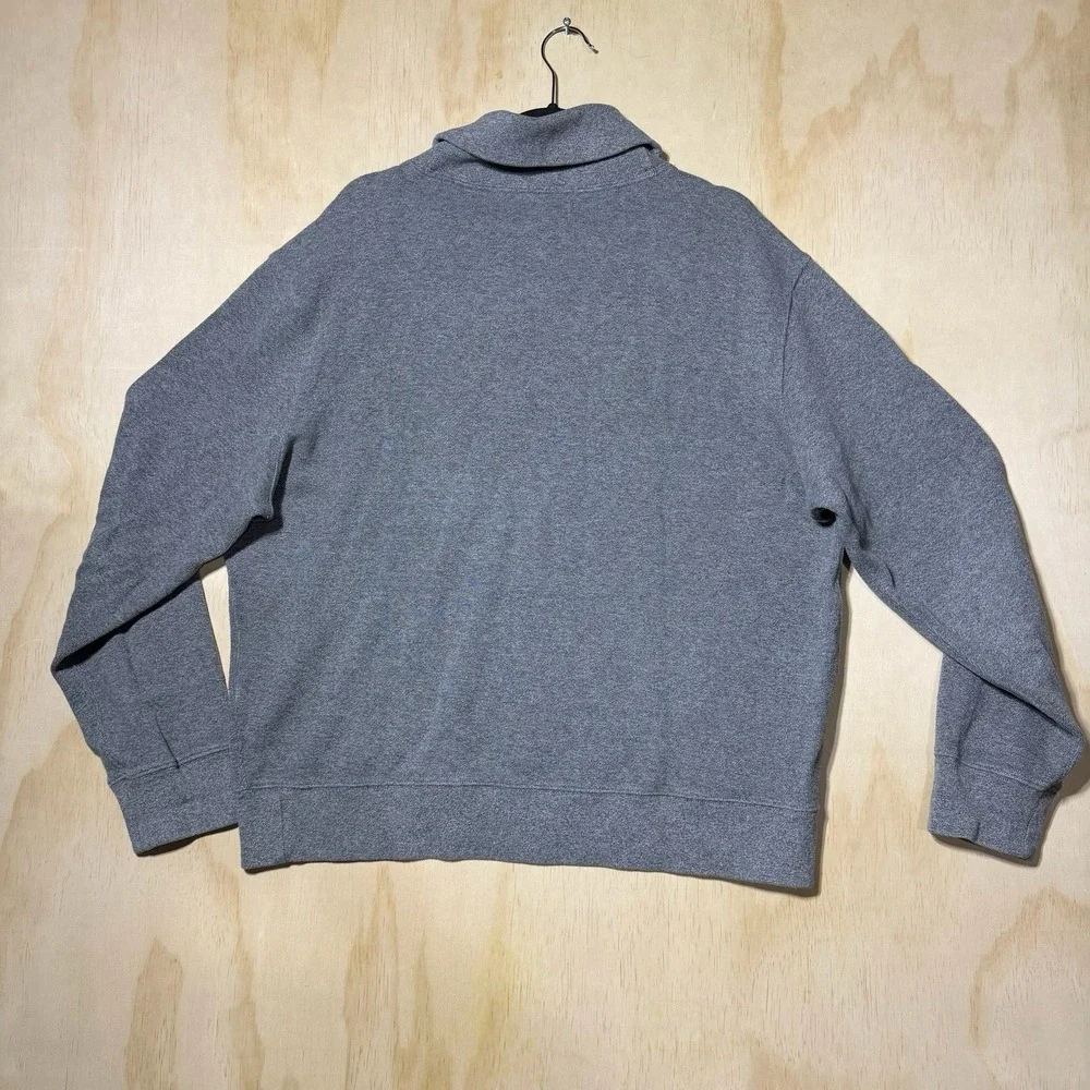 Polo Ralph Lauren Shawl Collar Sweatshirt Gray Pullover Logo XL Men
